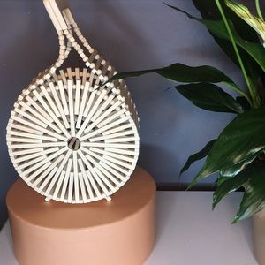 Cult Gaia Mini Bamboo Zaha bag in Ash